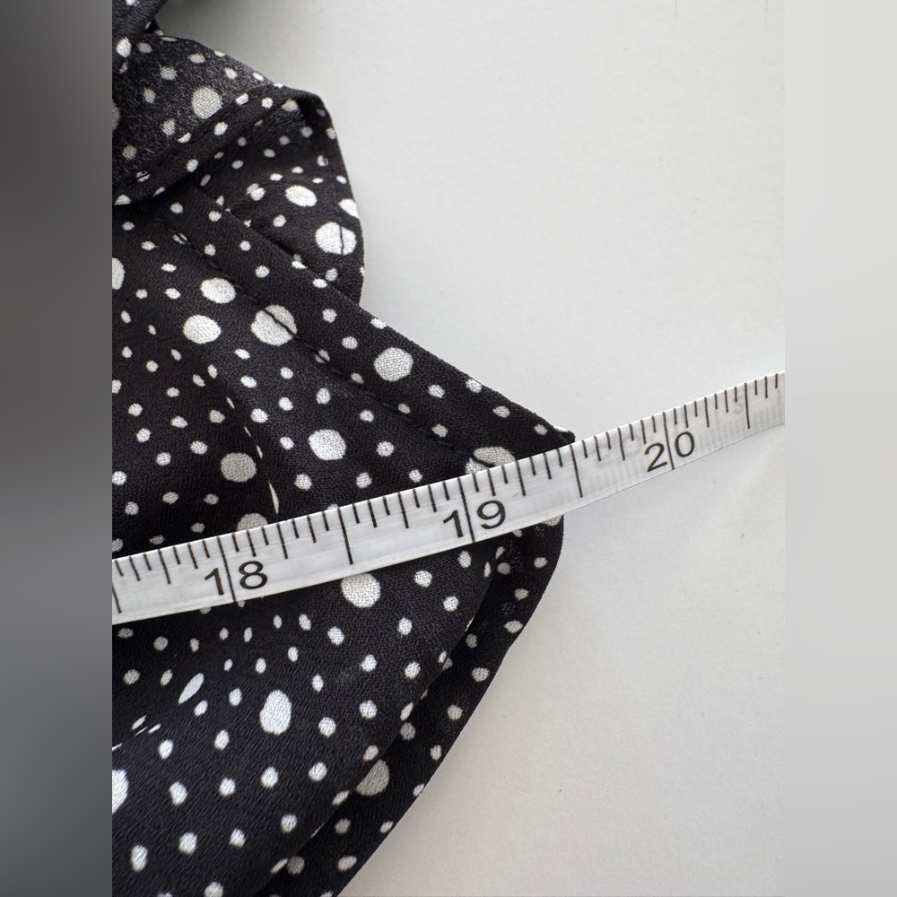 Max Studio Polka Dot Ruffle Blouse, Size Large - NWT - Picture 6 of 8